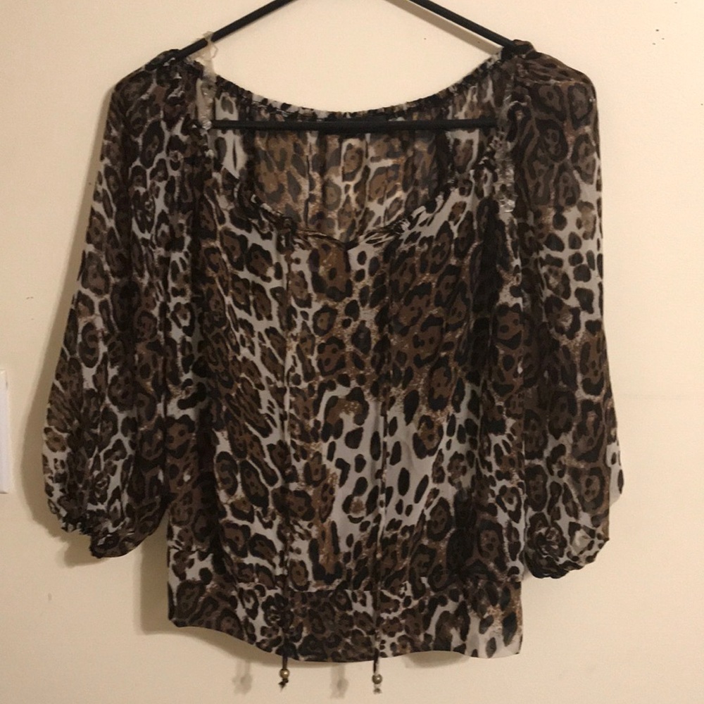 Cheetah Print Blouse